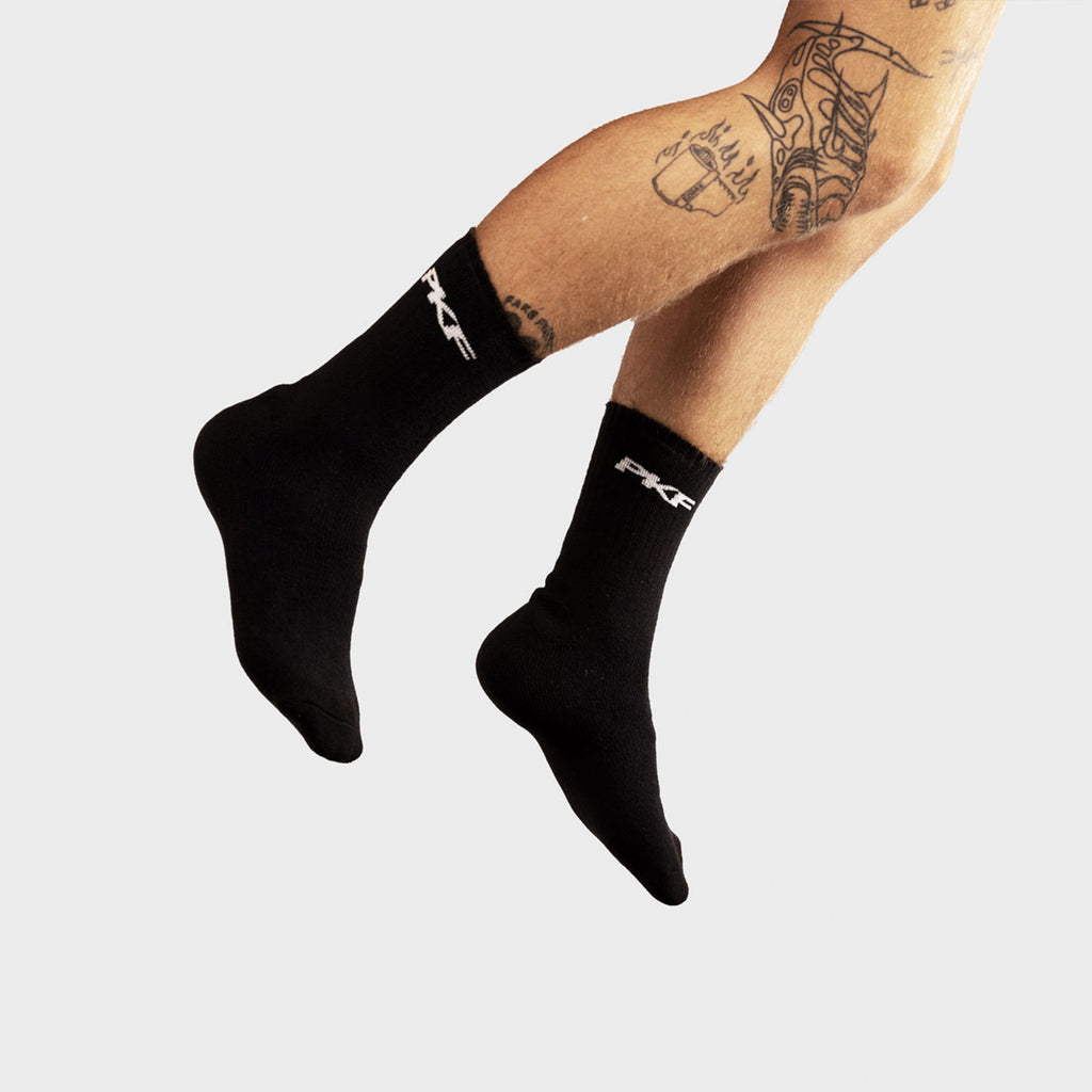 METEOR — chaussettes noires portées